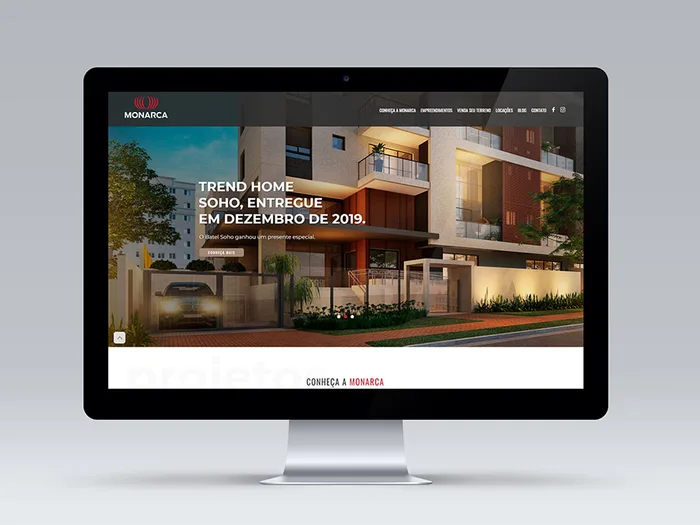 Monarca Imobiliária – Website desenvolvido em WordPress