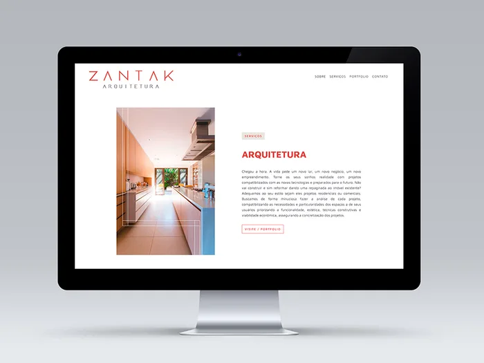 Zantak Arquitetura – Website desenvolvido em WordPress